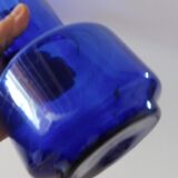 Blue glass vase