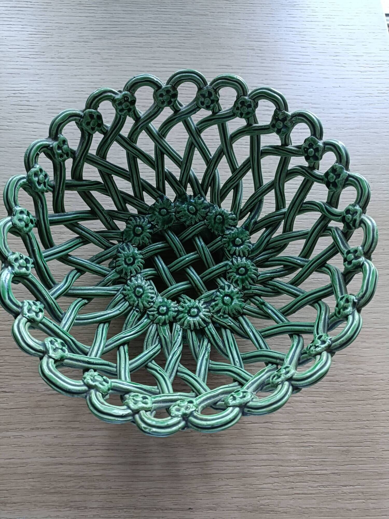 Paul Pichon Uzès woven ceramic cup basket