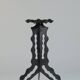 Brutalist column flower support, hand-forged and cut with a blowtorch, one of a kind.