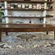 Large solid wood coffee table - old refectory table