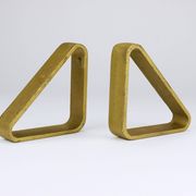 Carl Aubock III Pair of Triangular Bookends in Gilded Iron 5443, Vienna/Austria, 1970s