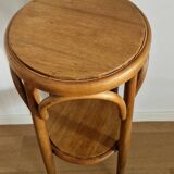 1940s curved wood side table