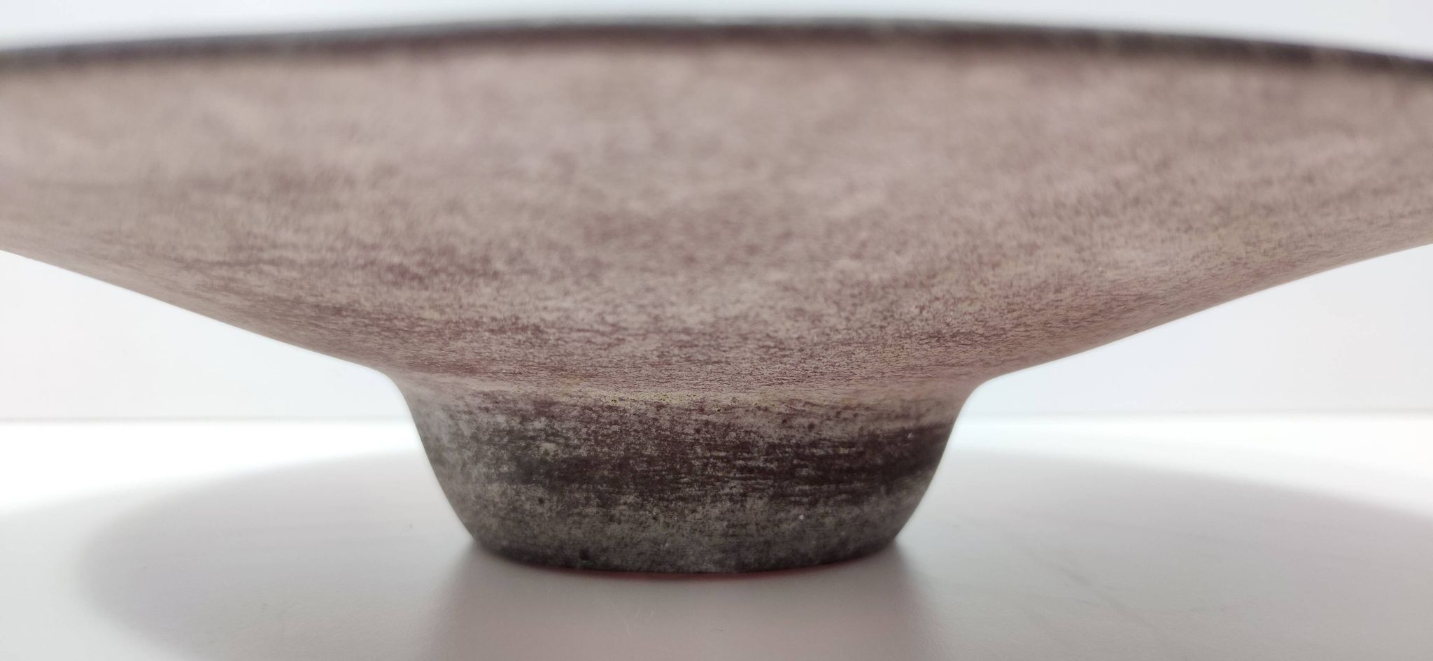 Postmodern Brown Scavo Glass Trinket Bowl or Centerpiece, Italy