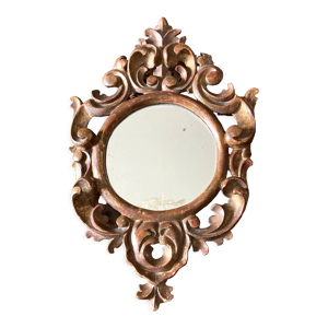 Miroir ancien bois doré