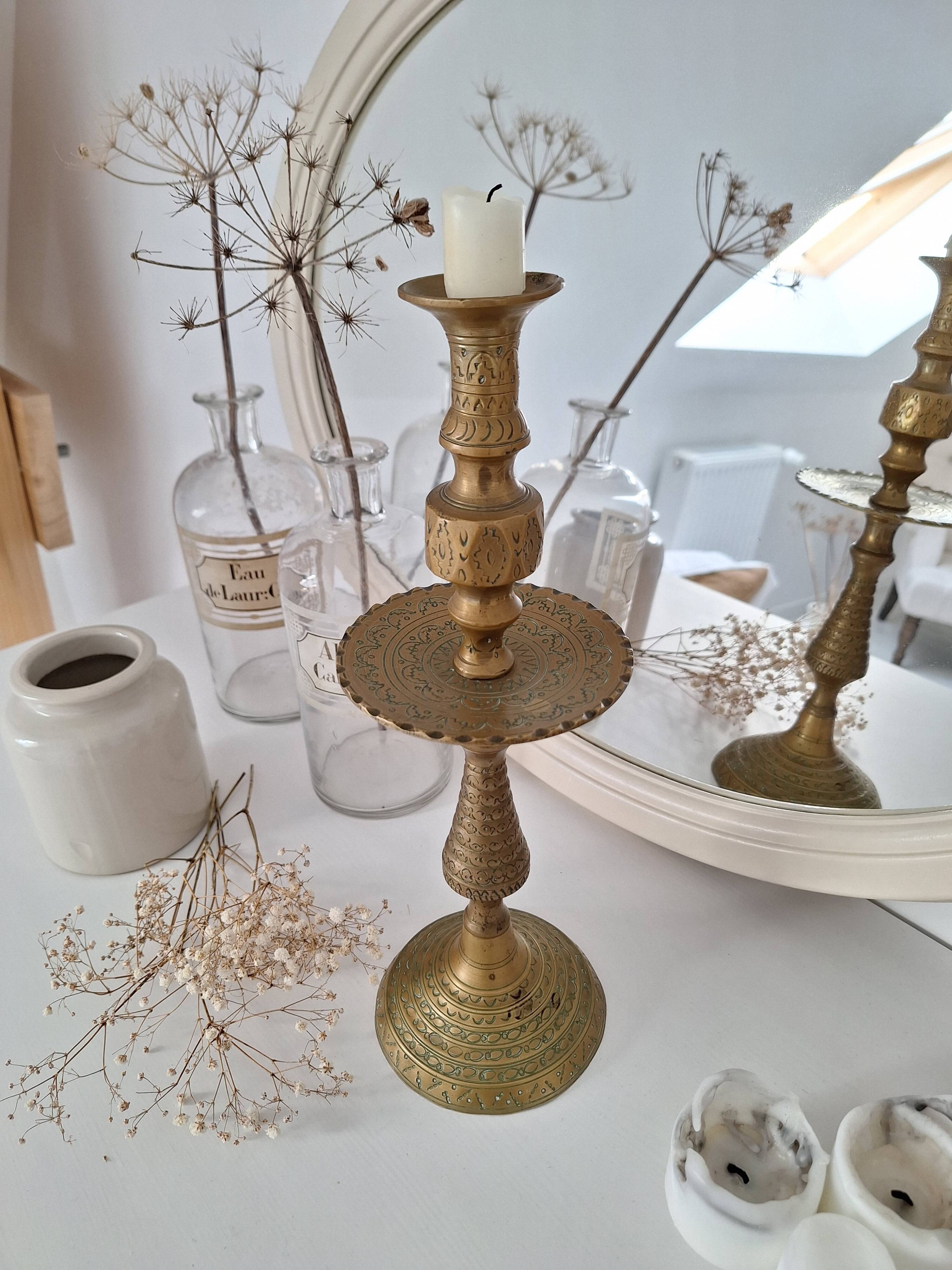 Vintage brass candle holder