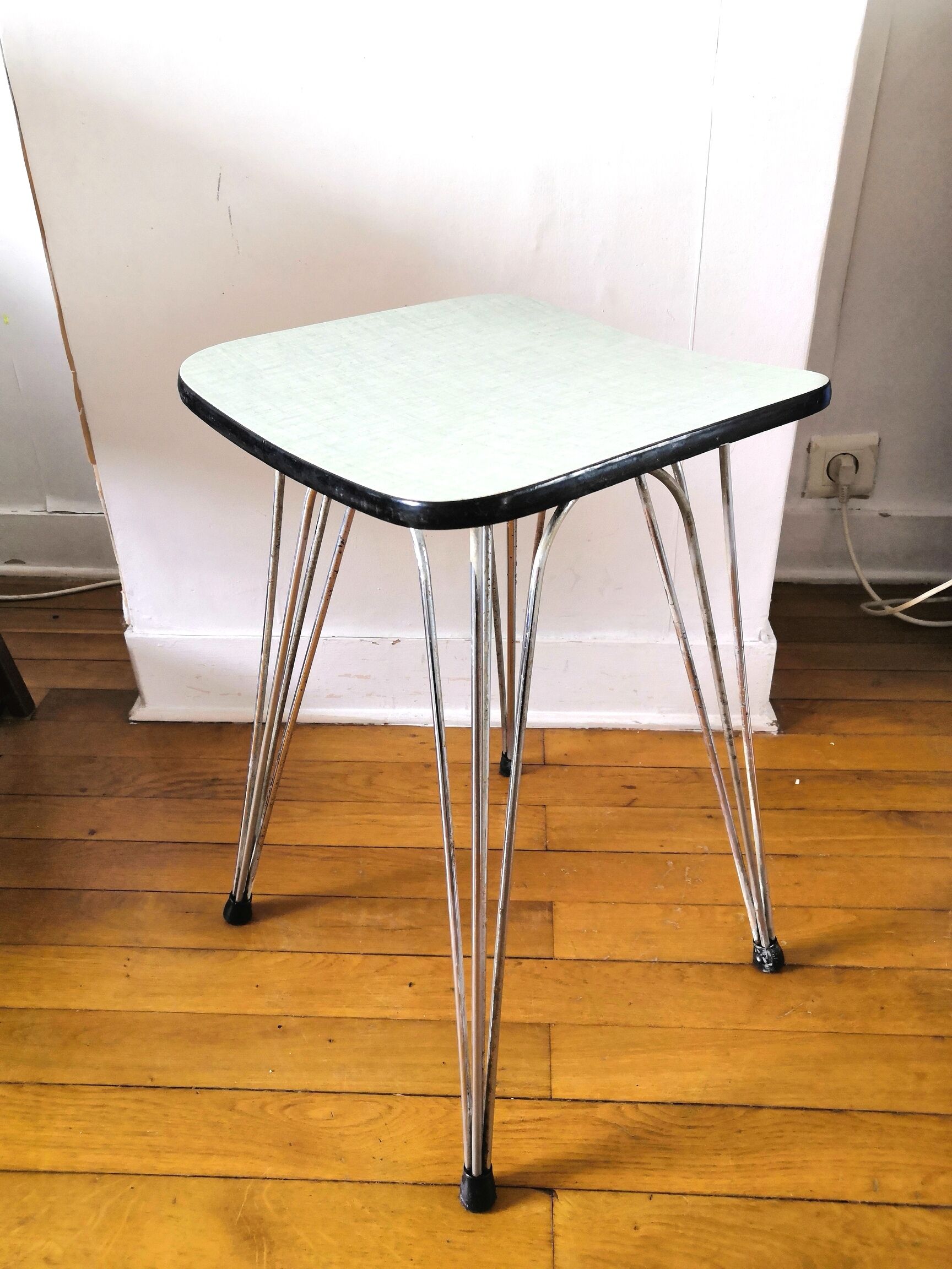 Stool formica feet eiffel design 60s - 70s