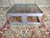 1970s coffee table in smoked glass and aluminium