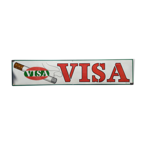 Plaque émaillée cigarettes visa