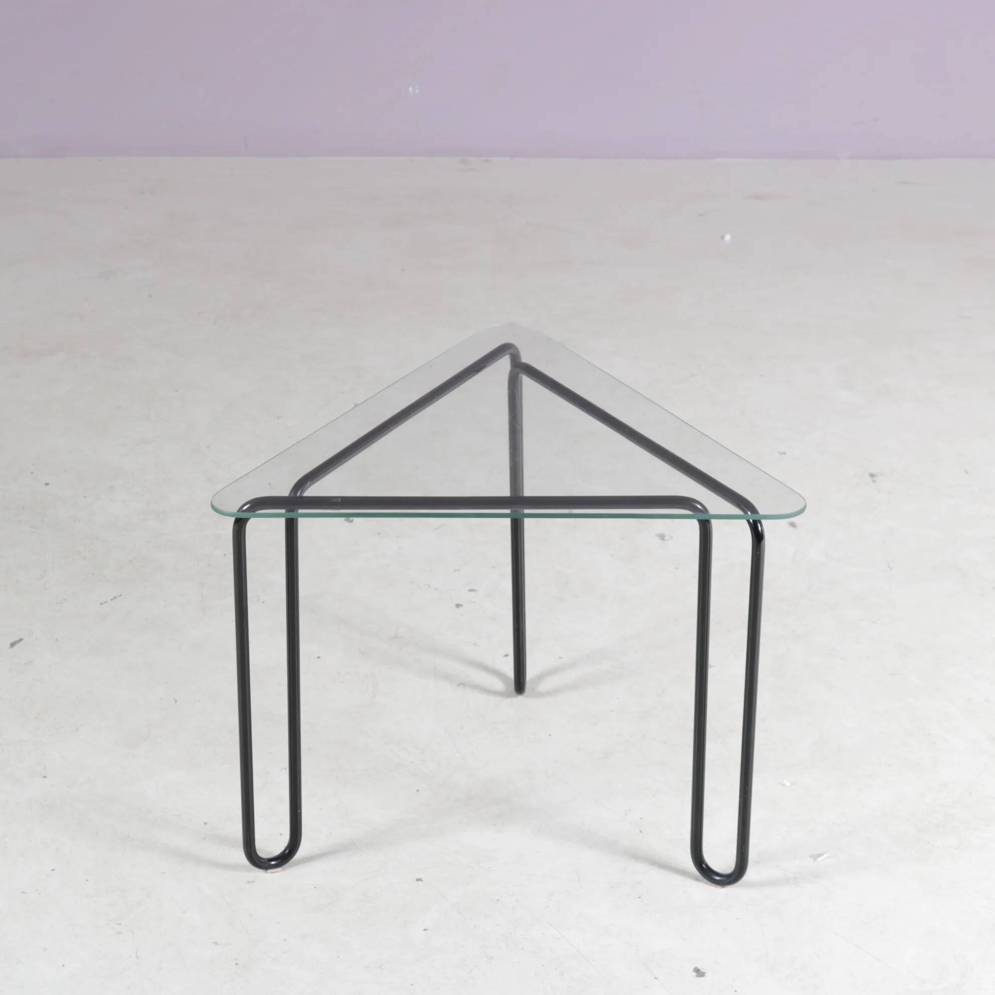 1980s wire metal side table from the Netherlands