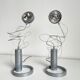 Pair of Postmodern Halogen Designer Table Lamps, Italy 1980's, 1990's