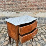 Pierre Roussel, Sauté Commode In Marquetry Louis XV Period XVIII Eme Century