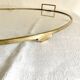 Oval serving tray in glass and brass, late 19th - early 20th century