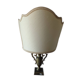 Lampe à poser style Louis XVI en laiton et son abat-jour pagode