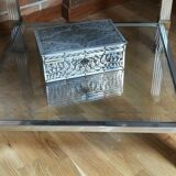 Coffee table beveled glass Pierre Vandel 70s