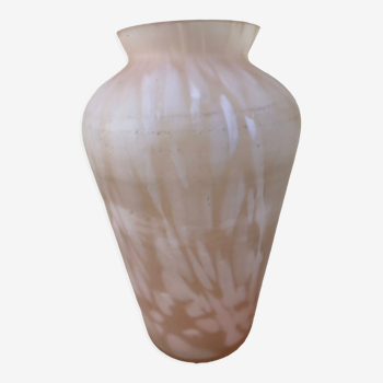 Vintage pink opalescent vase