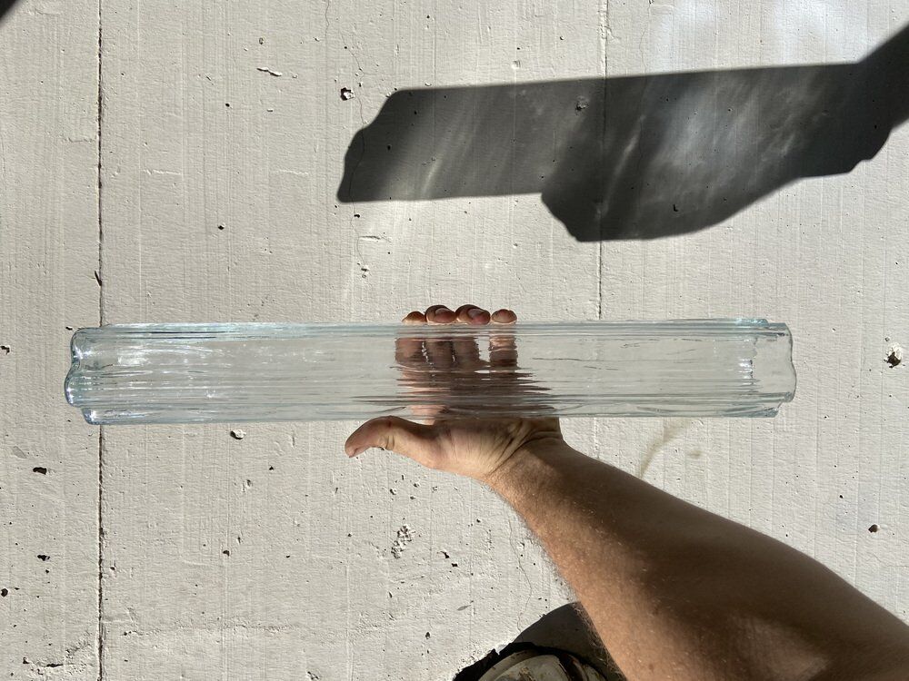 Italian Murano Glass Tube Sconces, Set of 2