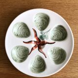 Set of 4 oyster plates Vallauris