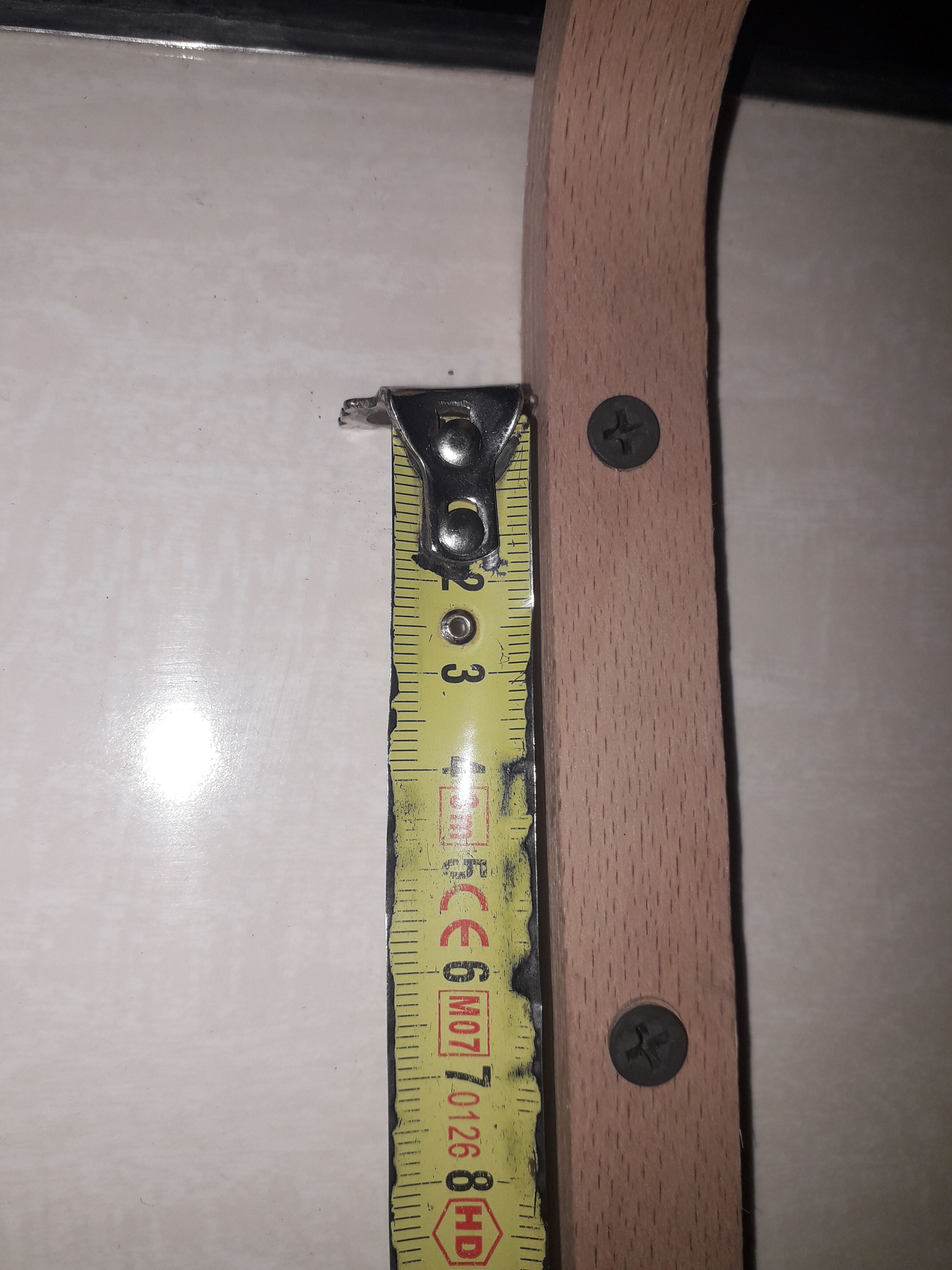 Vintage red formica shelf