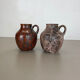 Ensemble de 2 vases en poterie Fat Lava Abstract Conçu par Ruscha, Allemagne, années 1960
