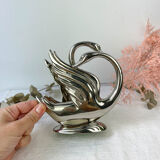 Tin mail holder couple of swans