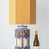 Benlloch Manises ceramic table lamp in mid-century Spanish revival style.