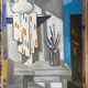 Cubist painting by Guy Feinstein (born in 1929) "The Artist's Studio"