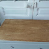 Compass feet vintage gray green, 3 drawers, wooden tray.