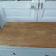 Compass feet vintage gray green, 3 drawers, wooden tray.
