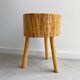 Unique Mid Century tree trunk side table