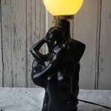 Black ceramic love couple lamp