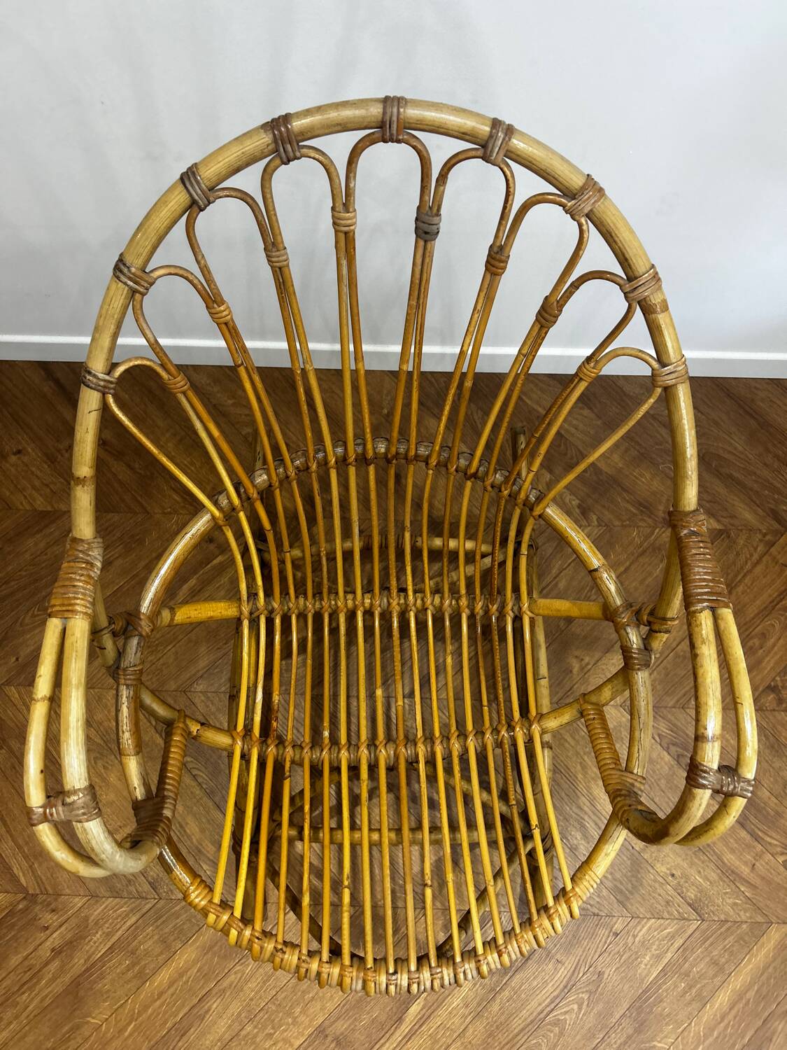 Vintage rattan rocking chair