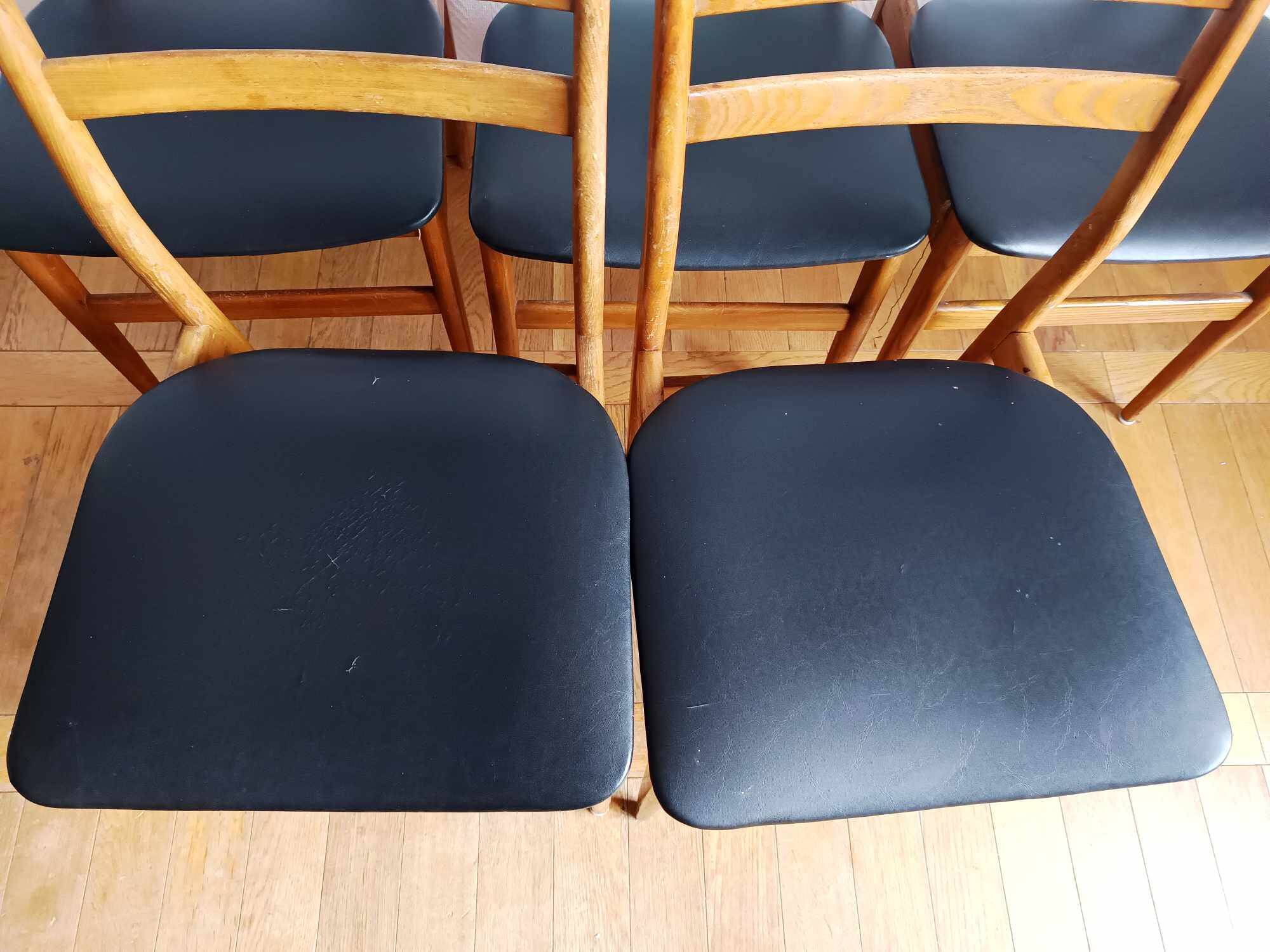 Five vintage Scandinavian chairs 1970