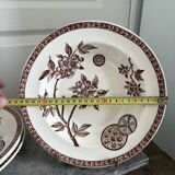 Lot of 4 Deep Plates Earthenware Ceramic Iron Clay Grand Dépôt Marseille