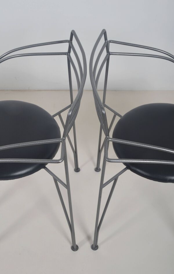 4 Chaises 'Lune d'Argent' dessinées par Pascal Mourgue pour Fermob, 1985