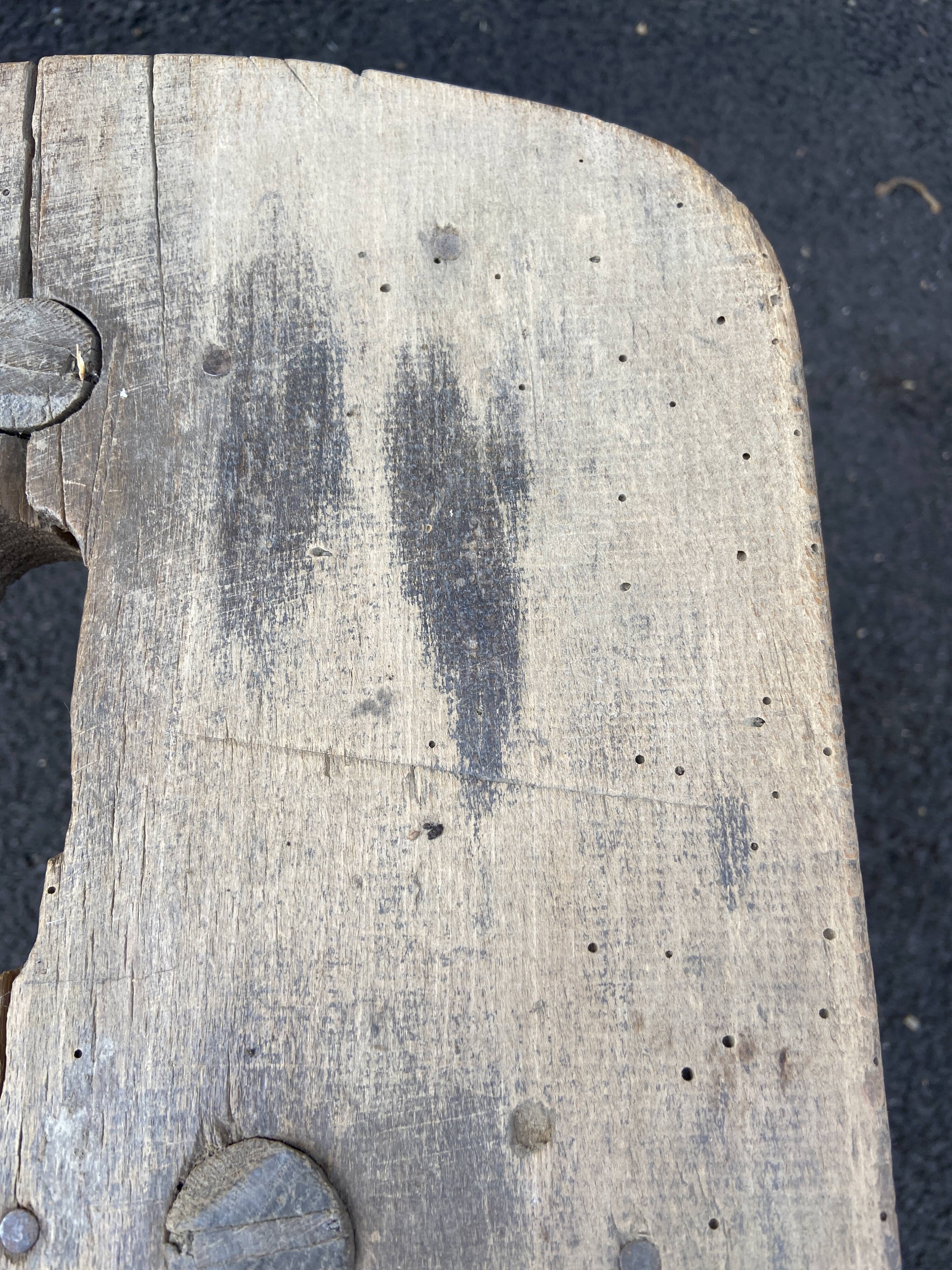 Brutalist rustic farmhouse stool