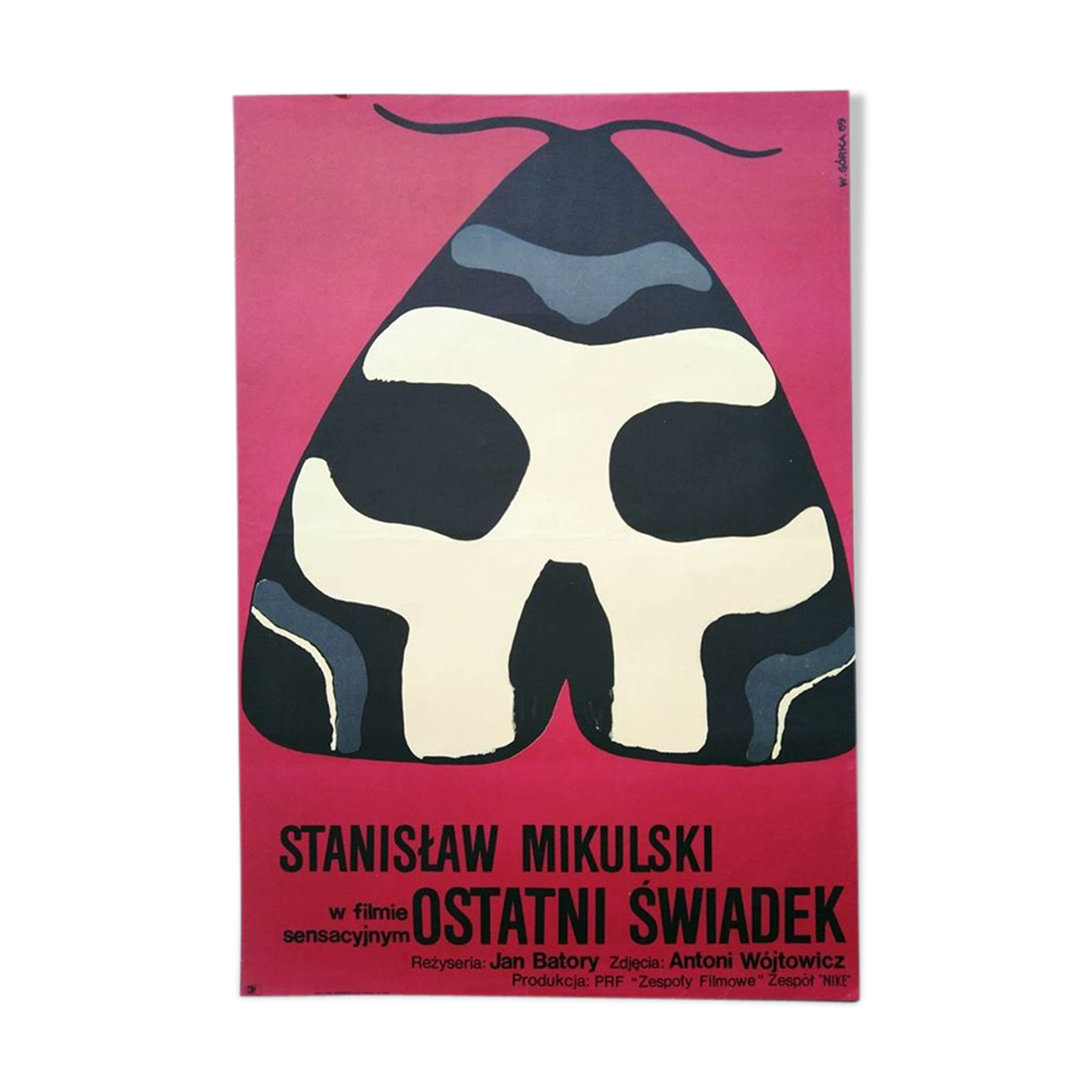 Original Polish poster from 1969 vintage design polish poster