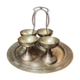 Vintage brass boho style aperitif server