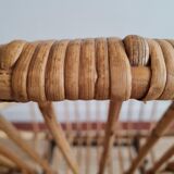 Vintage rattan shell armchair from the 60s