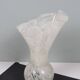 White Murano glass vase, Italy, mouth-blown vintage design