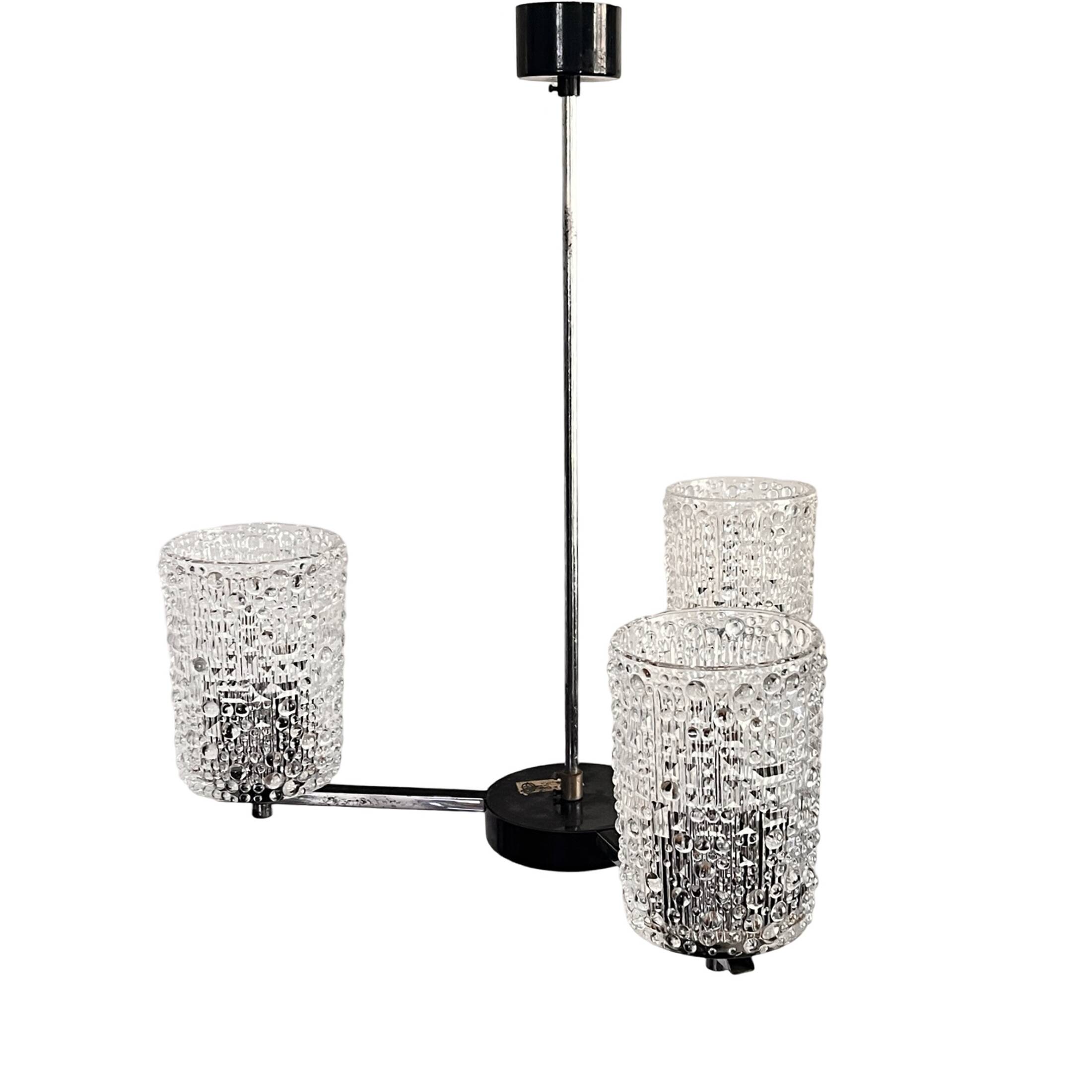 Chandelier, Lidokov type V167-1268, Czechoslovakia, 1970s