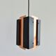 Suspension vintage triangulire en cuivre