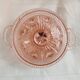 Pink glass sugar bowl