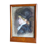 Watercolor portrait said of Margot