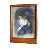 Watercolor portrait said of Margot