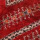 Tapis marocain vintage rouge 220 x 356 cm - Tapis en laine berbère rare - Tapis fait main