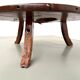 Brutalist Circular Coffee Table in Solid Wood – Brazilian Folk Art
