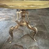 Table basse en onyx et laiton