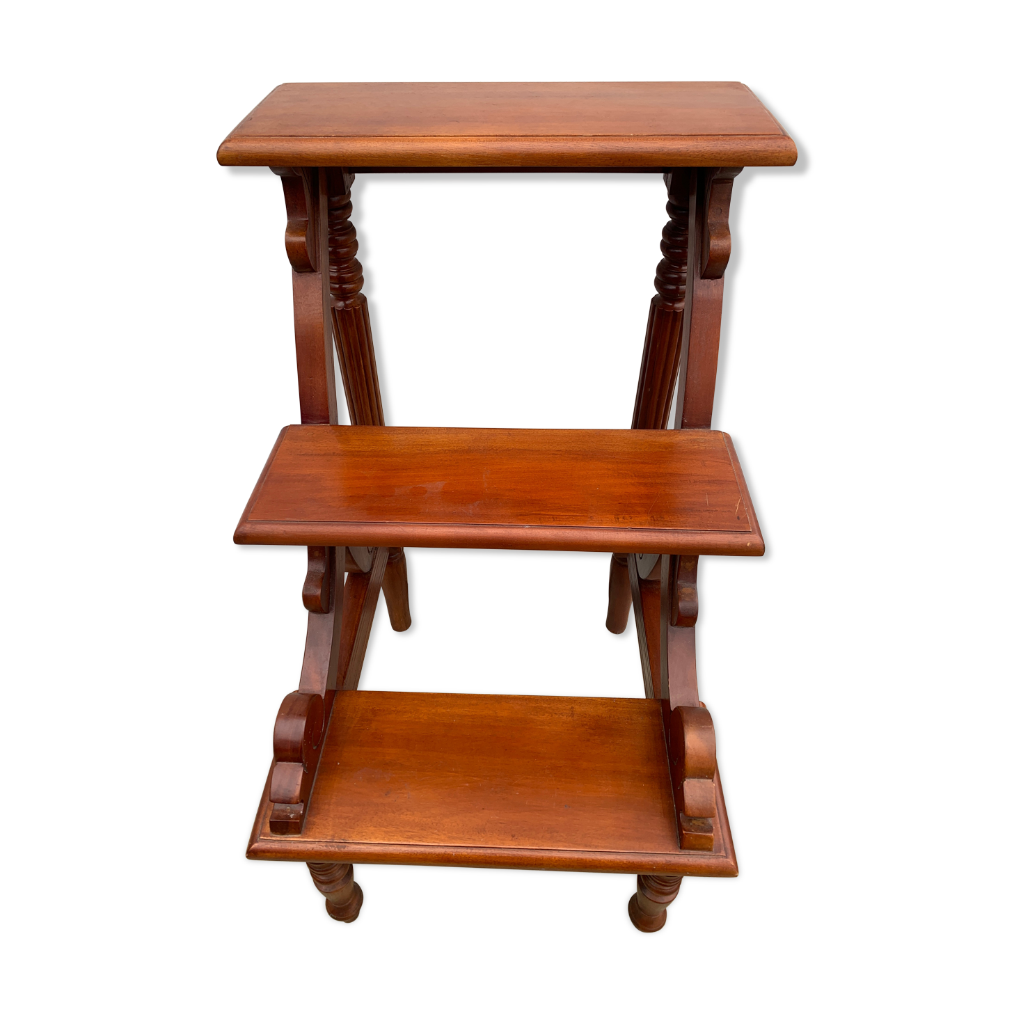 Escabeau anglais en bois XXème siècle