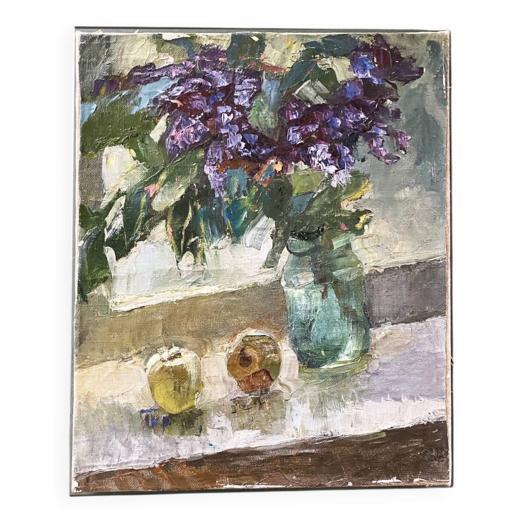 Painting "Still life at the window" mid-20th century