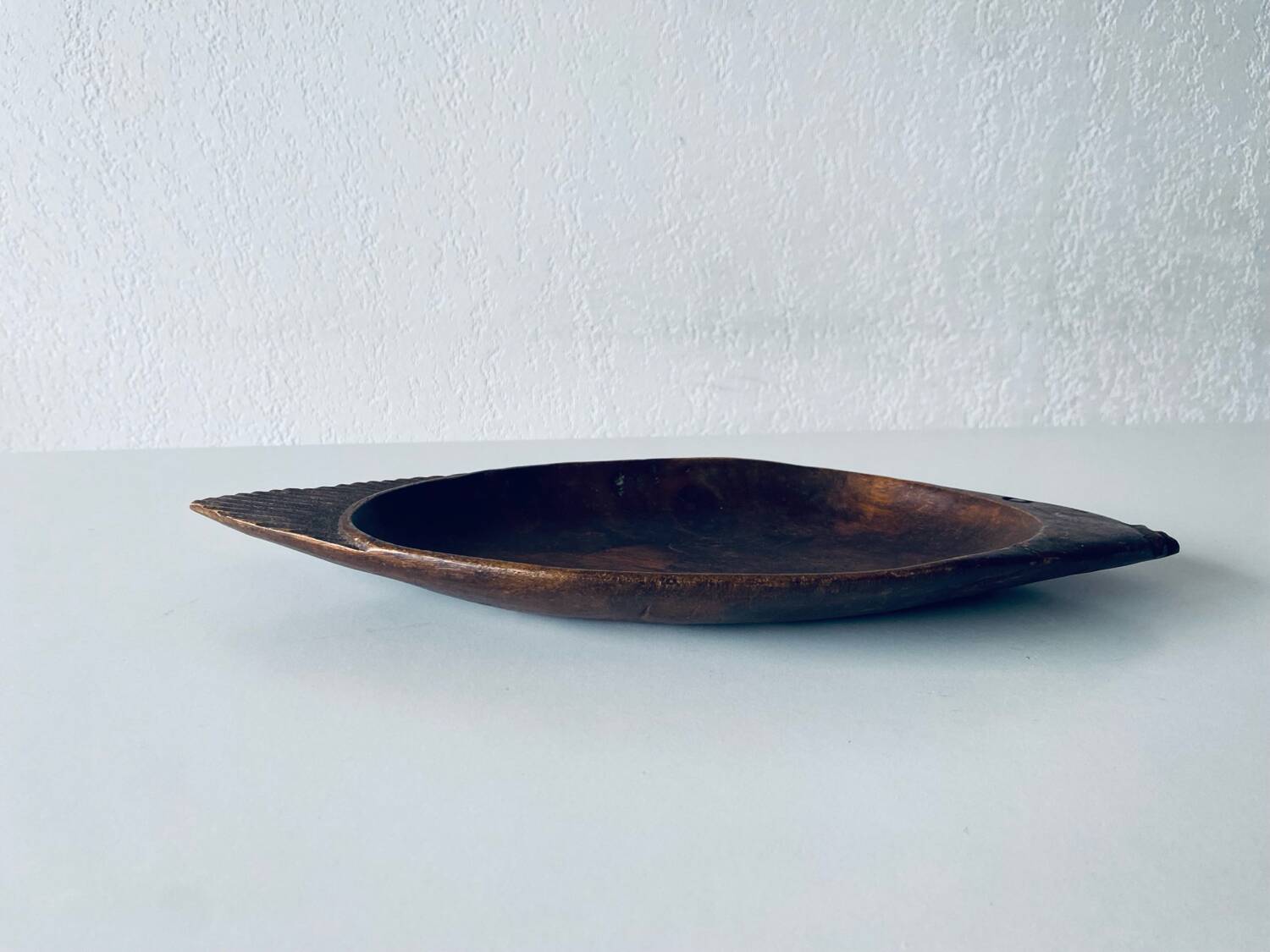 Fish-shaped wooden dish